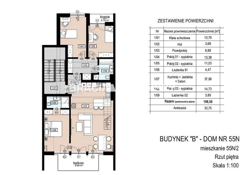 4 pokoje, apartament 95,88 m², piętro 1, oferta nr , BS5-MS-301829-53, Kraków, Mistrzejowice, Nowa Huta, Stare Wiślisko
