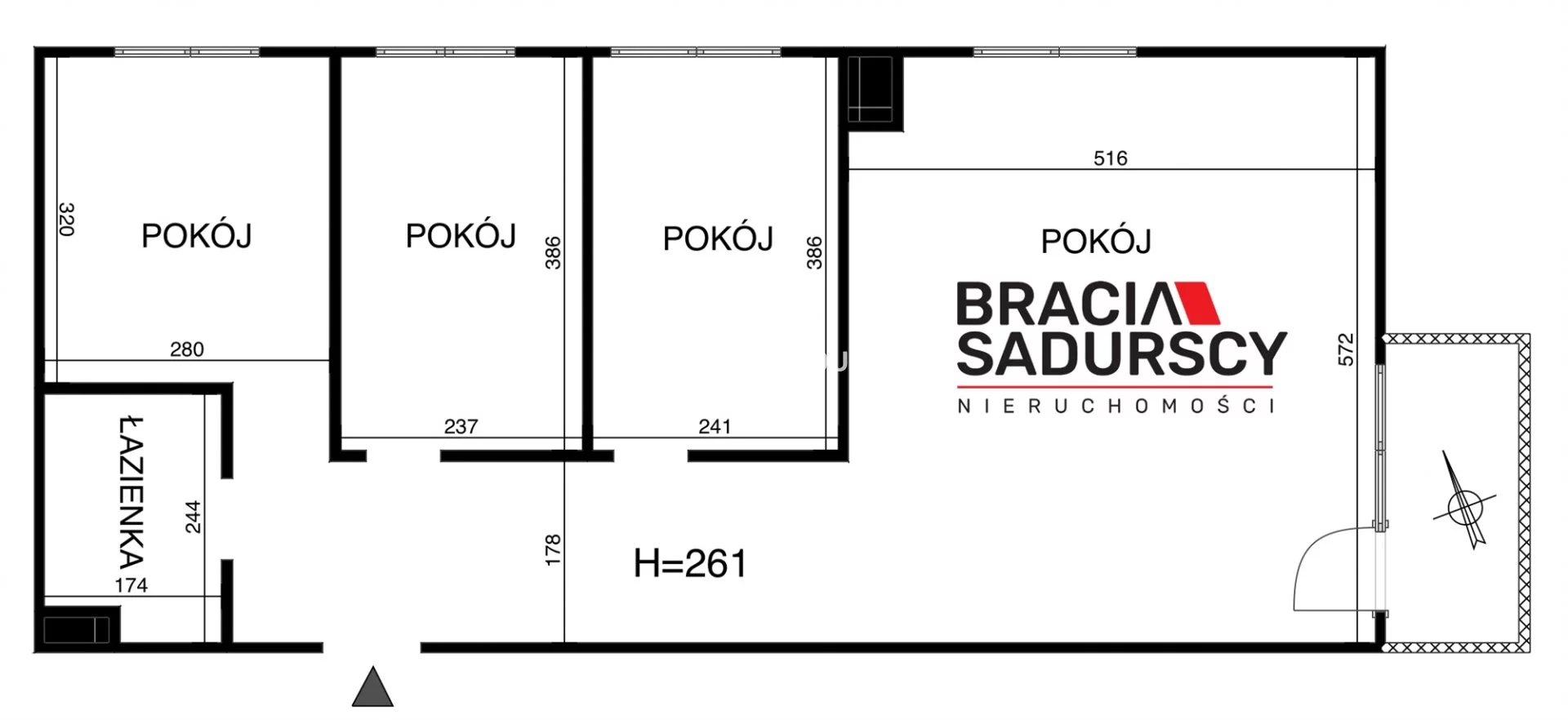4 pokoje, mieszkanie 72,12 m², piętro 2, oferta nr , BS1-MS-307606-36, Kraków, Czyżyny, Strumyk