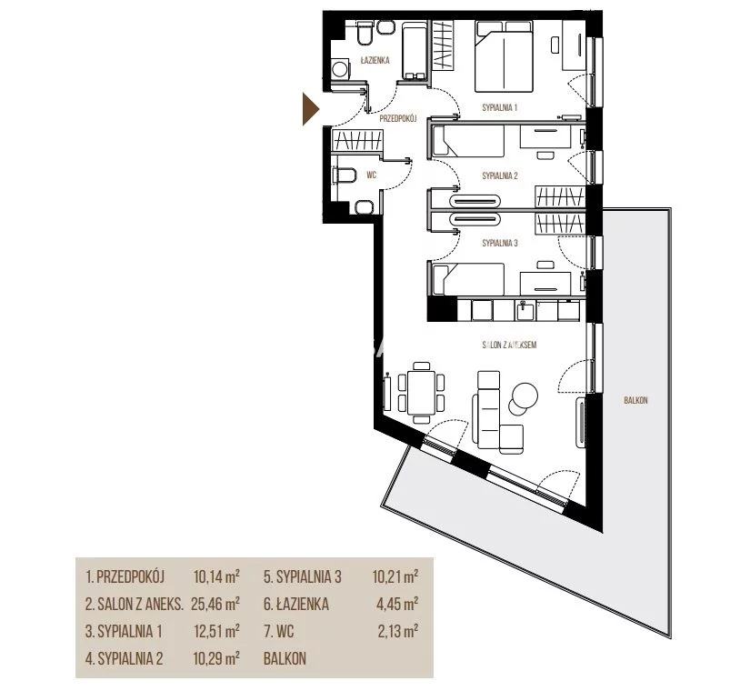 4 pokoje, mieszkanie 75,19 m², piętro 2, oferta nr , BS2-MS-305206-1, Kraków, Łagiewniki-Borek Fałęcki, Łagiewniki, Wadowicka