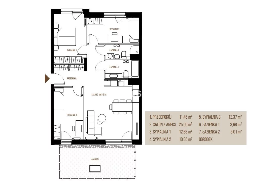 4 pokoje, mieszkanie 80,83 m², piętro 1, oferta nr , BS2-MS-305572-13, Kraków, Łagiewniki-Borek Fałęcki, Łagiewniki, Wadowicka