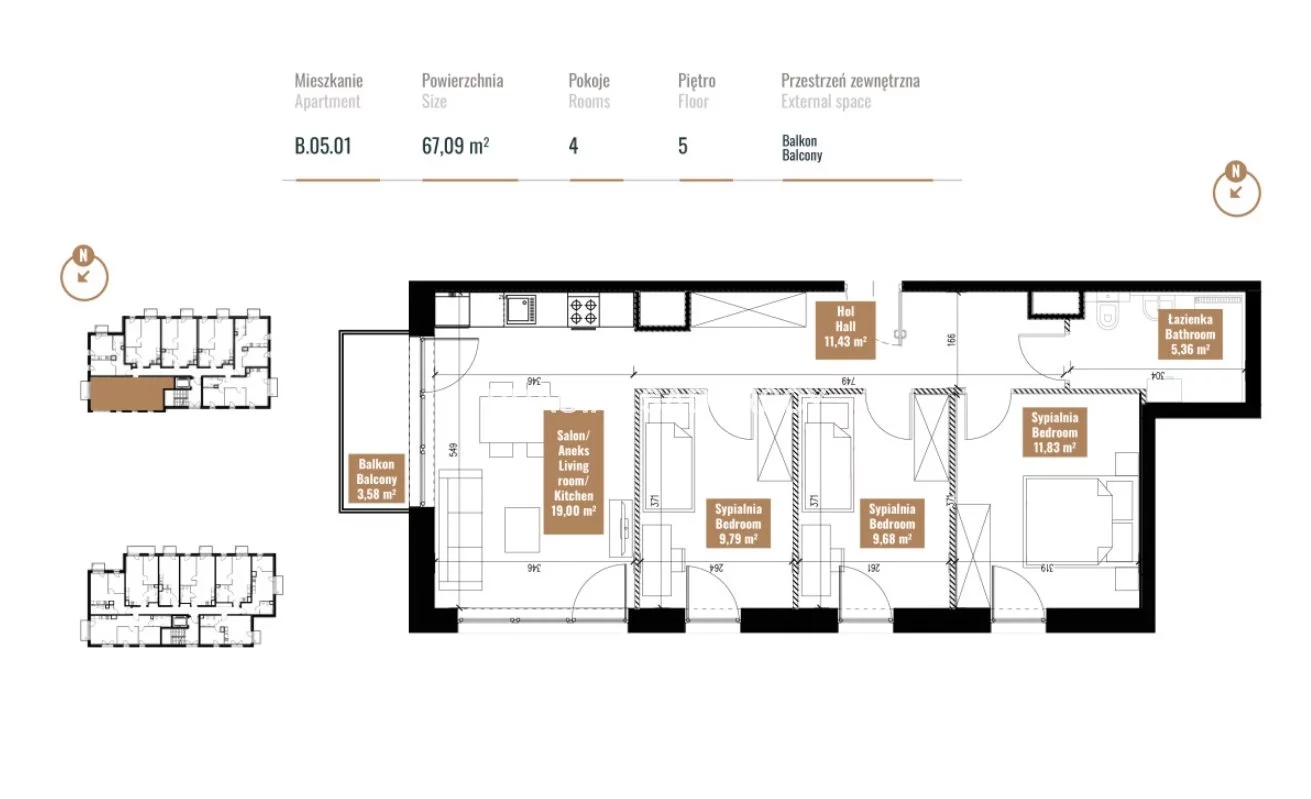 4 pokoje, mieszkanie 67,80 m², piętro 1, oferta nr , BS2-MS-300163-31, Kraków, Podgórze, Zabłocie, zabłocie