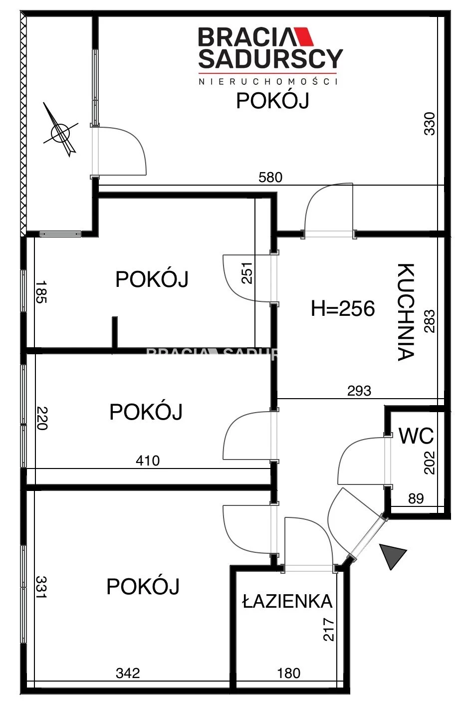 4 pokoje, mieszkanie 71,80 m², piętro 1, oferta nr , BS5-MS-311630-4, Kraków, Łagiewniki-Borek Fałęcki, Zakopiańska
