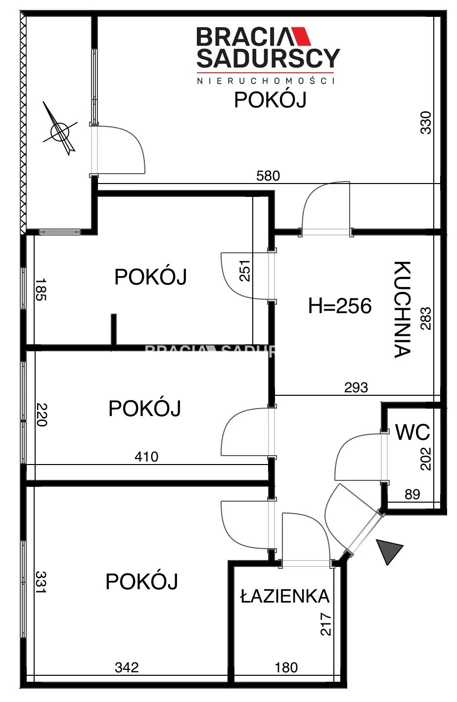 4 pokoje, mieszkanie 71,80 m², piętro 1, oferta nr , BS5-MS-311630-4, Kraków, Łagiewniki-Borek Fałęcki, Zakopiańska