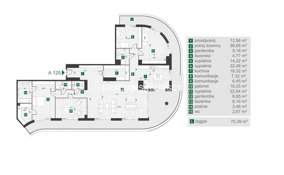 5 pokoi, mieszkanie 211,89 m², piętro 8, oferta nr , BS2-MS-310867-93, Kraków, Grzegórzki, Kotlarska - okolice