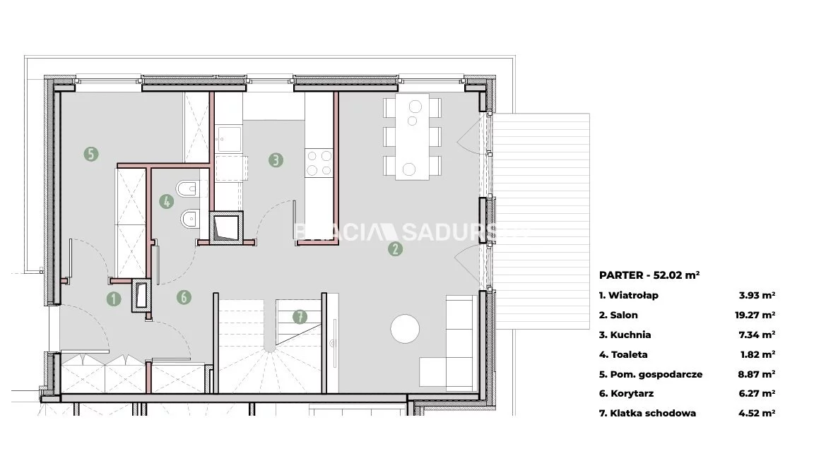 5 pokoi, mieszkanie 151,37 m², parter, oferta nr , BS2-MS-306282-2, Kraków, Zwierzyniec, Olszanicka