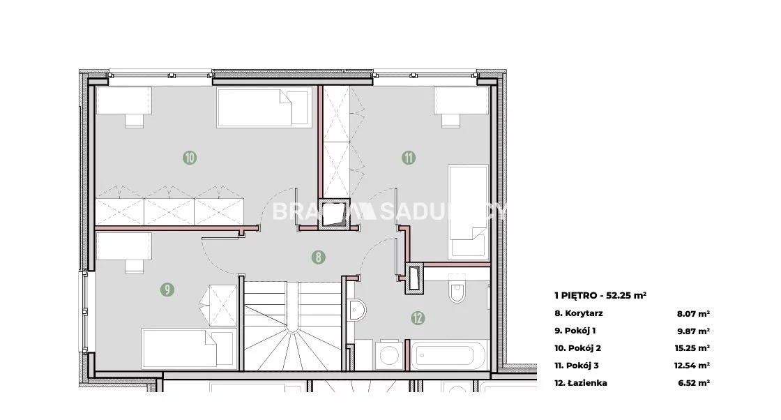 5 pokoi, mieszkanie 151,37 m², parter, oferta nr , BS2-MS-306284-2, Kraków, Zwierzyniec, Olszanicka