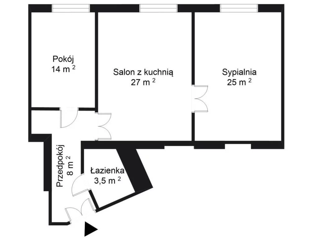 3 pokoje, mieszkanie 77,00 m², piętro 3, oferta nr , 396190235, Kraków, Zwierzyniec, Al. Krasińskiego