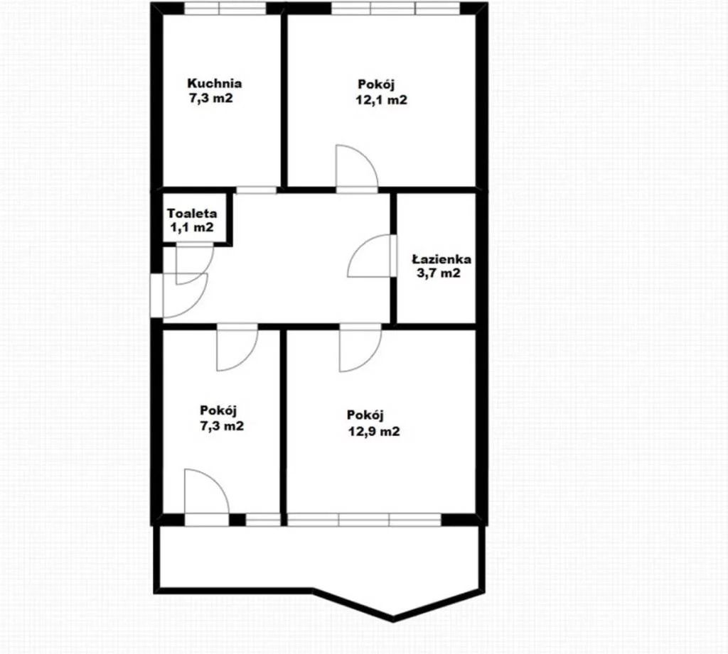 3 pokoje, mieszkanie 52,40 m², parter, oferta nr , 395670235, Kraków, Prądnik Biały, Bałtycka
