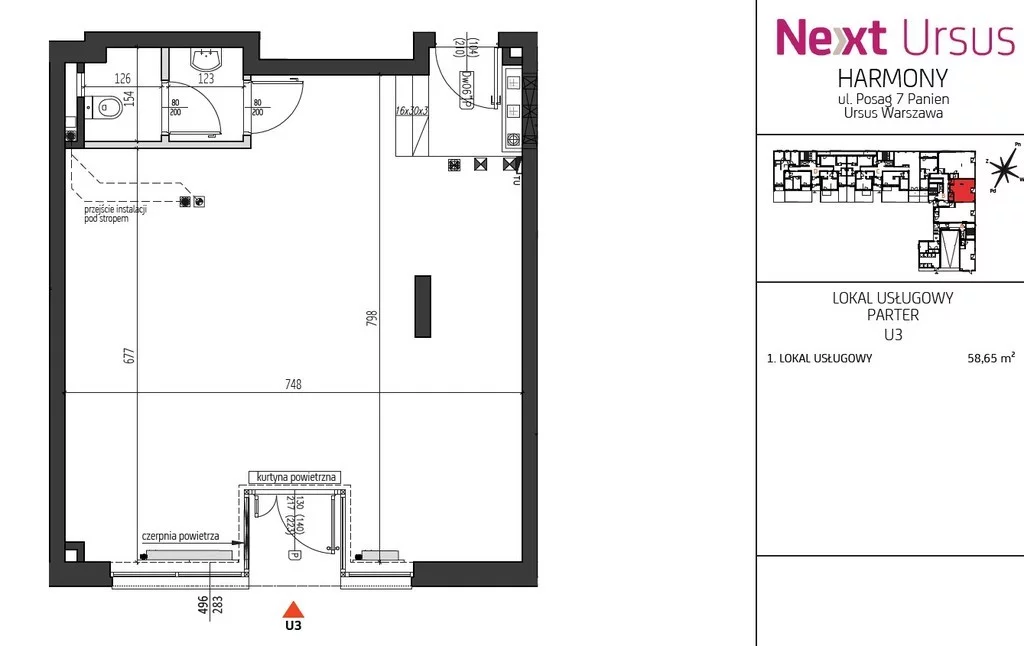 Lokal użytkowy 58,13 m², oferta nr , 587/6700/OLS, Warszawa, Ursus, Ursus, Edwarda Habicha