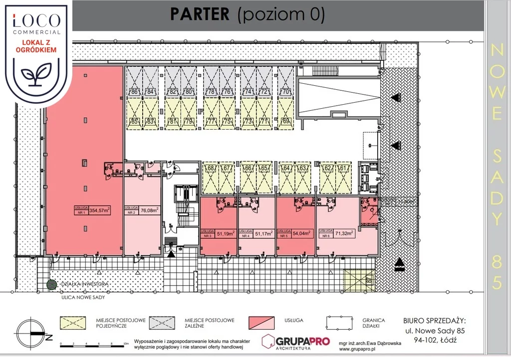 Lokal użytkowy 353,99 m², oferta nr , 846/6700/OLW, Łódź, Nowe Sady