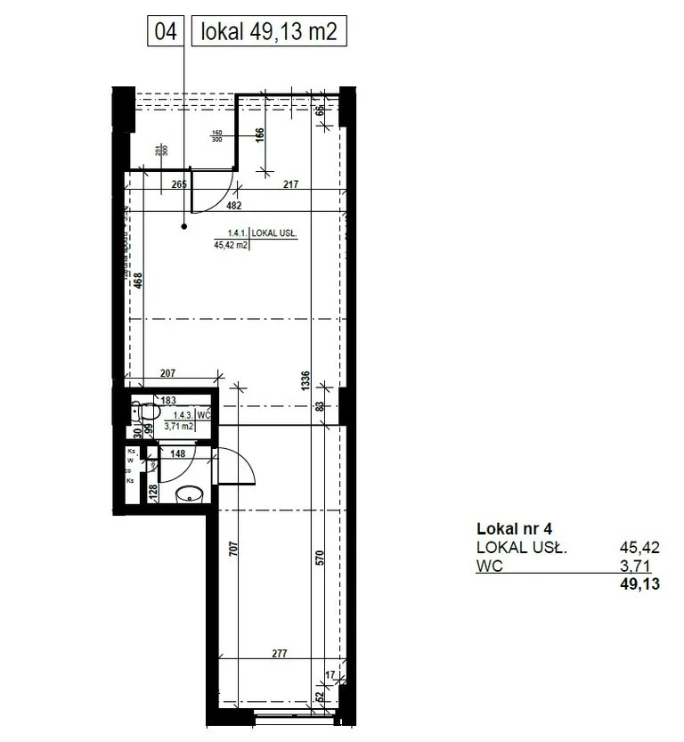 Lokal użytkowy 49,13 m², oferta nr , 623/6700/OLS, Warszawa, Białołęka, Białołęka, Światowida