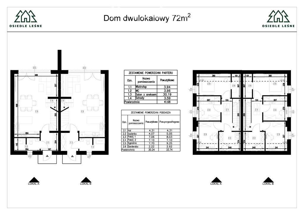 Dom 72,00 m², oferta nr , 13560/3685/ODS, Dolaszewo