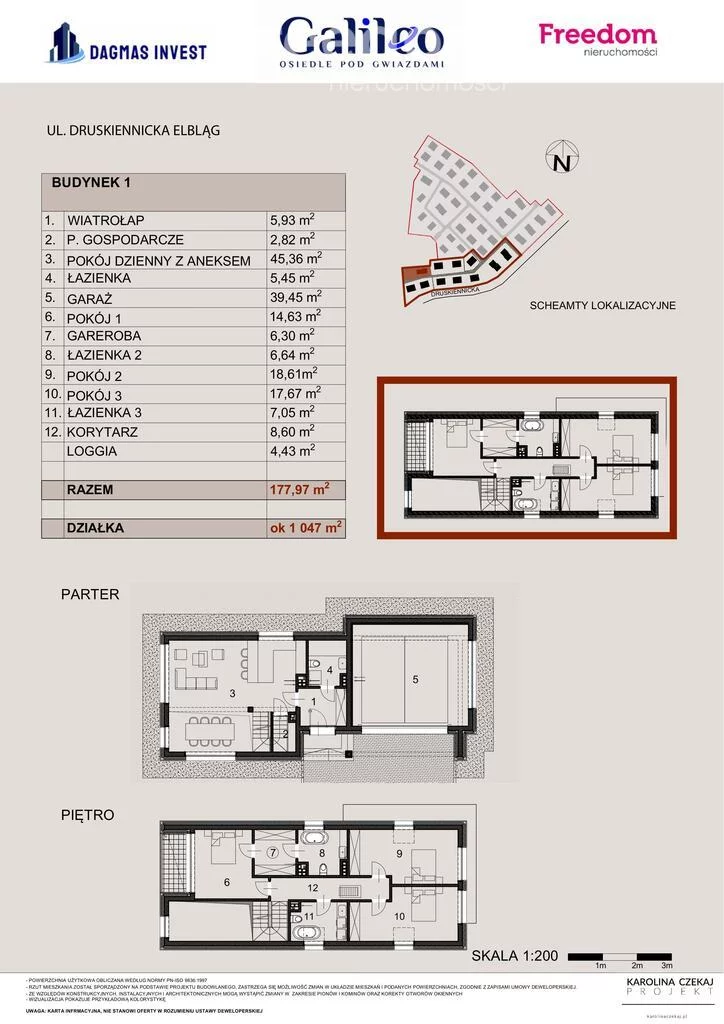 Dom 177,97 m², oferta nr , 16318/3685/ODS, Elbląg, Druskiennicka