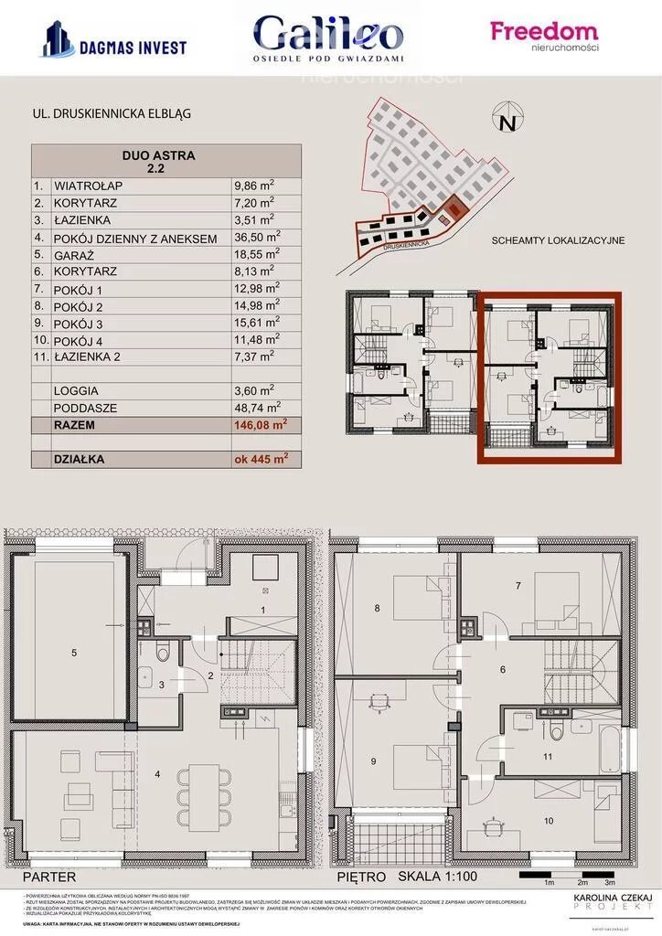Dom 146,08 m², oferta nr , 16317/3685/ODS, Elbląg, Druskiennicka
