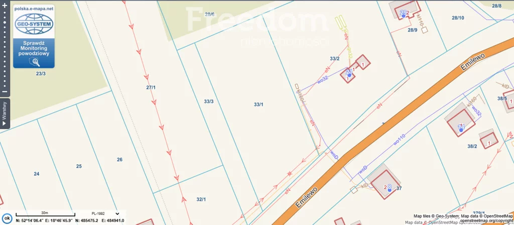 Działka 4 901,00 m², oferta nr , 10628/3685/OGS, Barłogi