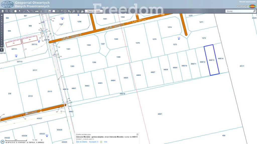 Działka 583,00 m², oferta nr , 6521/3685/OGS, Ustronie Morskie, Bogusława XIV