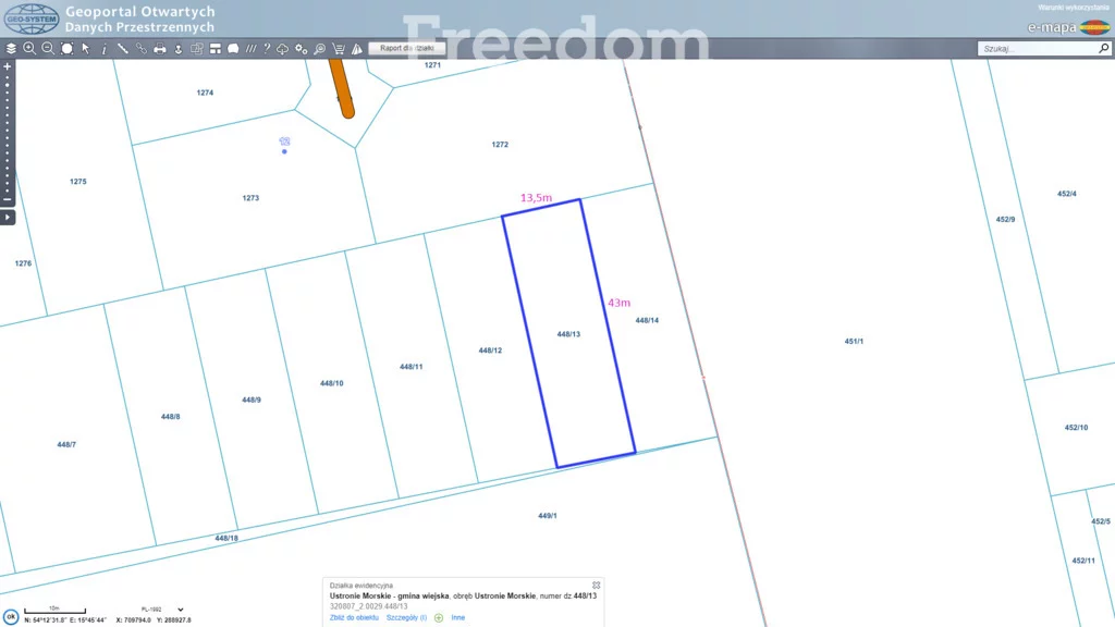Działka 583,00 m², oferta nr , 6521/3685/OGS, Ustronie Morskie, Bogusława XIV