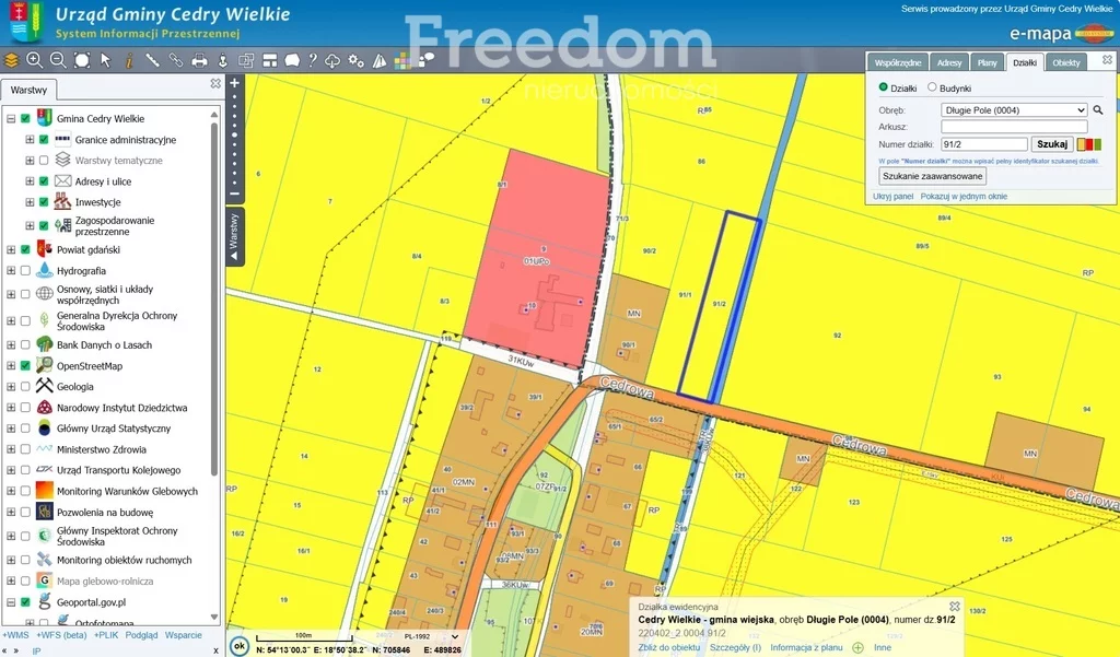Działka 7 529,00 m², oferta nr , 11095/3685/OGS, Długie Pole