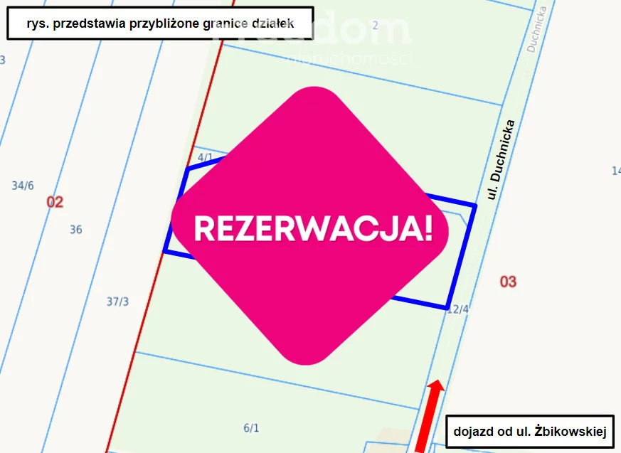 Działka 1 500,00 m², oferta nr , 7131/3685/OGS, Pruszków, Duchnicka