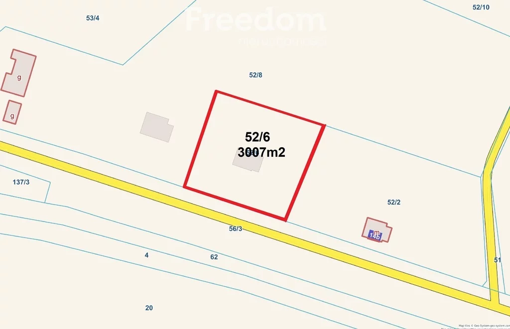 Działka 3 007,00 m², oferta nr , 9497/3685/OGS, Dworek