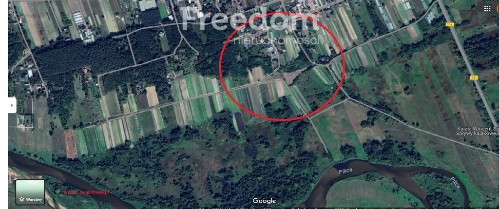 Działka 1 000,00 m², Falęcice, Sprzedaż