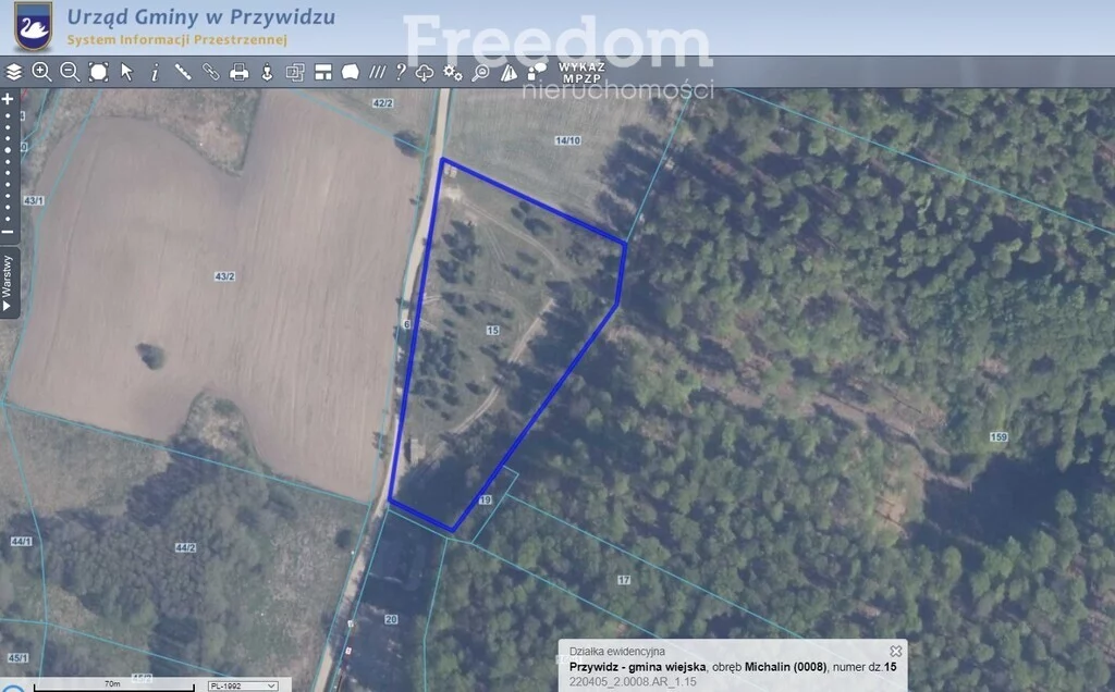 Działka 9 739,00 m², oferta nr , 10373/3685/OGS, Klonowo Dolne, Głęboka