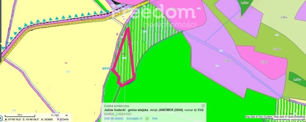 Działka 8 000,00 m², oferta nr , 10094/3685/OGS, Janówek