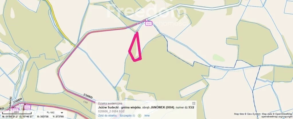 Działka 8 000,00 m², oferta nr , 10094/3685/OGS, Janówek