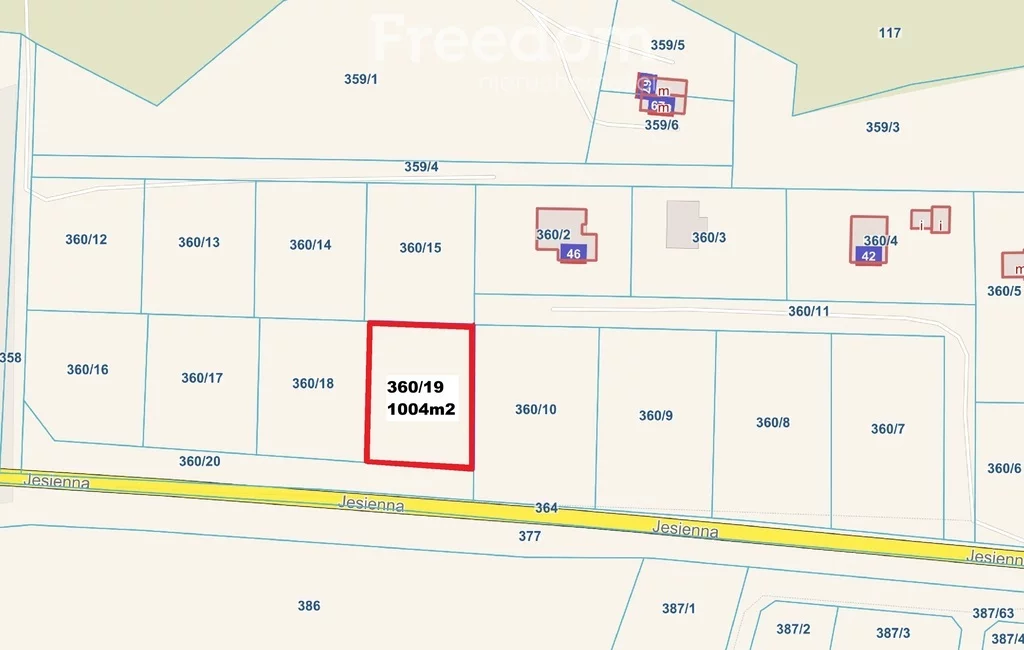 Działka 1 004,00 m², oferta nr , 6858/3685/OGS, Jantar, Jesienna