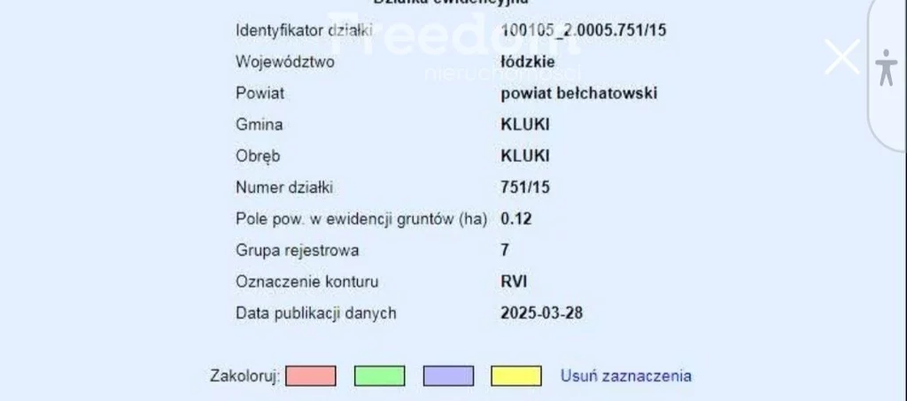 Działka 1 100,00 m², oferta nr , 10305/3685/OGS, Kluki