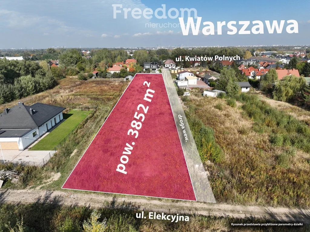 Działka 3 852,00 m², oferta nr , 11411/3685/OGS, Dawidy Bankowe, Kwiatów Polnych