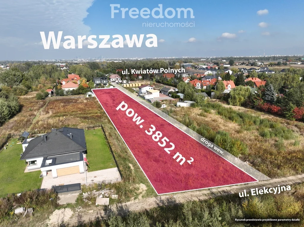 Działka 3 852,00 m², oferta nr , 11411/3685/OGS, Dawidy Bankowe, Kwiatów Polnych