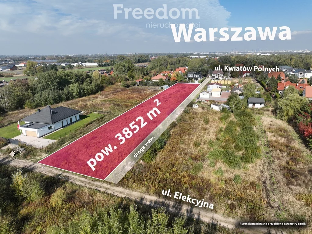 Działka 3 852,00 m², oferta nr , 11411/3685/OGS, Dawidy Bankowe, Kwiatów Polnych