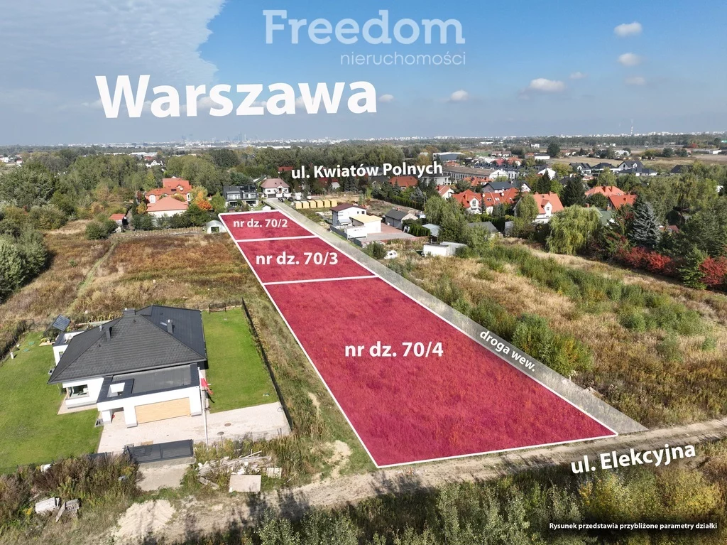 Działka 1 284,00 m², oferta nr , 11412/3685/OGS, Dawidy Bankowe, Kwiatów Polnych