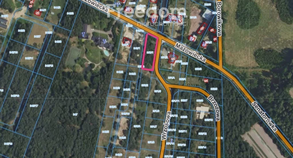 Działka 1 135,00 m², oferta nr , 11469/3685/OGS, Budy Zaklasztorne, Mazowiecka