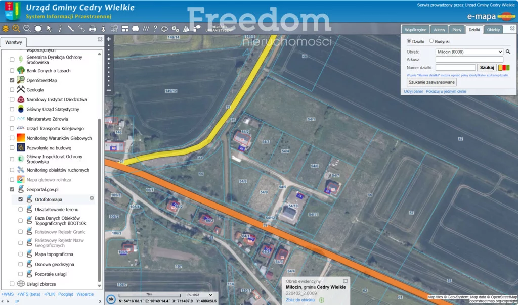 Działka 1 095,00 m², oferta nr , 10887/3685/OGS, Miłocin