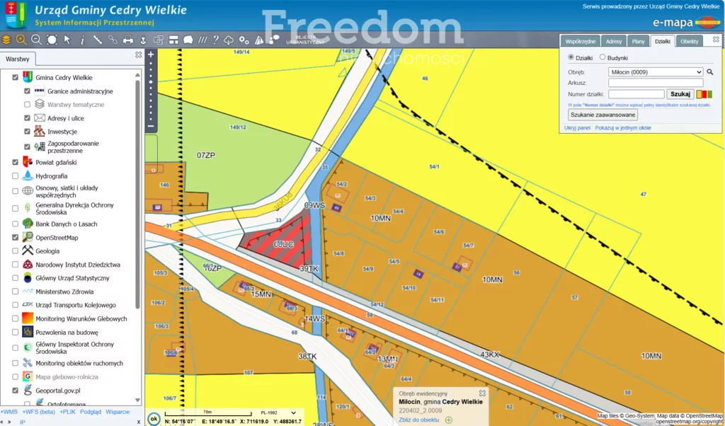 Działka 1 095,00 m², oferta nr , 10887/3685/OGS, Miłocin