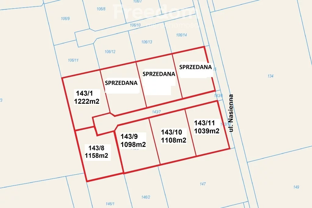 Działka 1 222,00 m², Nowy Dwór Gdański, Nasienna, Sprzedaż