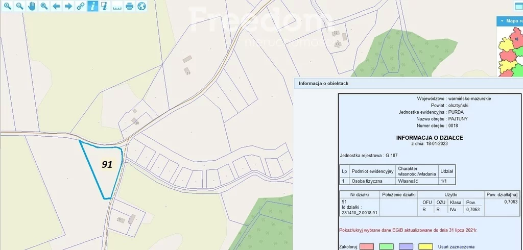 Działka 7 063,00 m², oferta nr , 10603/3685/OGS, Pajtuny