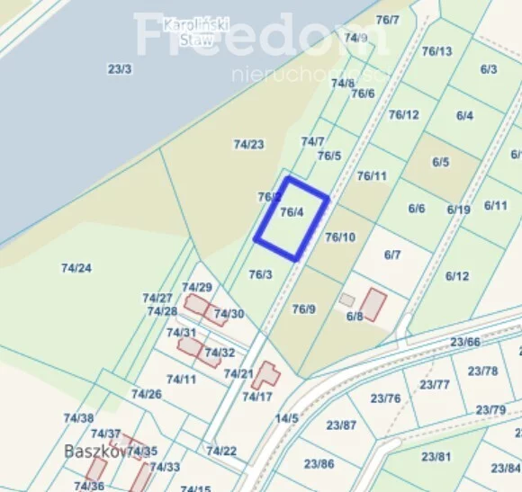 Działka 1 000,00 m², oferta nr , 10293/3685/OGS, Baszkówka, Petunii