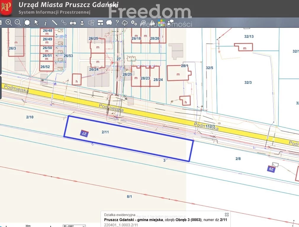 Działka 1 263,00 m², oferta nr , 11474/3685/OGS, Radunica, Podmiejska