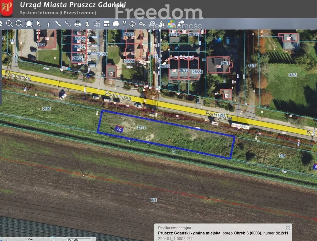Działka 1 263,00 m², oferta nr , 11474/3685/OGS, Radunica, Podmiejska