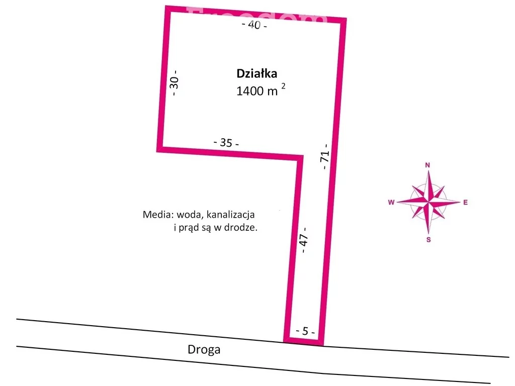 Działka 1 400,00 m², oferta nr , 11236/3685/OGS, Studzianki, Polonijna