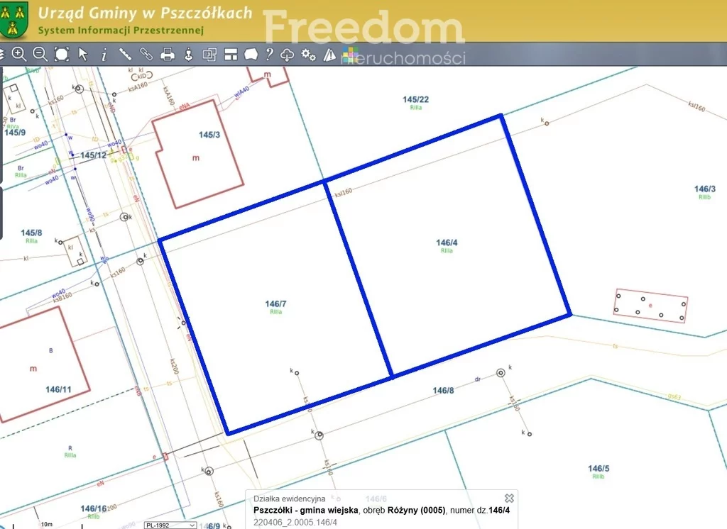 Działka 1 648,00 m², oferta nr , 11486/3685/OGS, Różyny, Sadowa