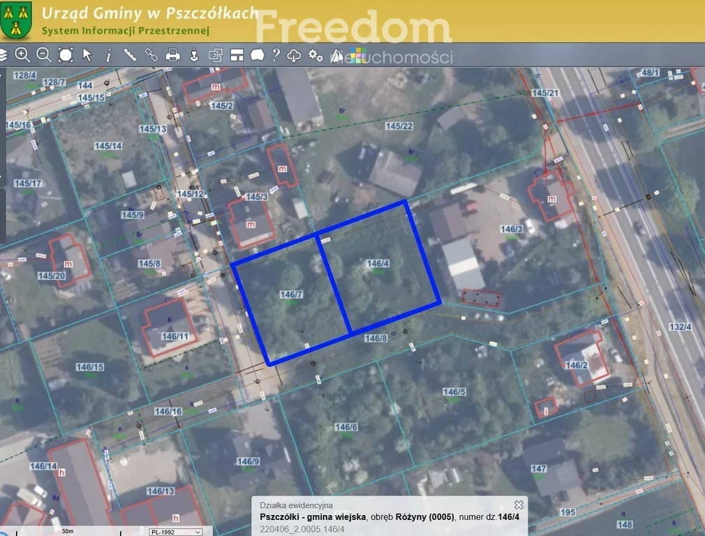Działka 1 648,00 m², oferta nr , 11486/3685/OGS, Różyny, Sadowa