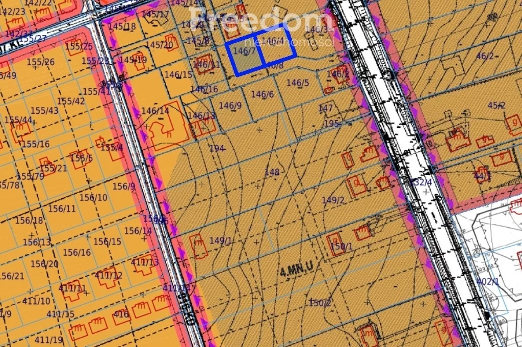 Działka 1 648,00 m², oferta nr , 11486/3685/OGS, Różyny, Sadowa