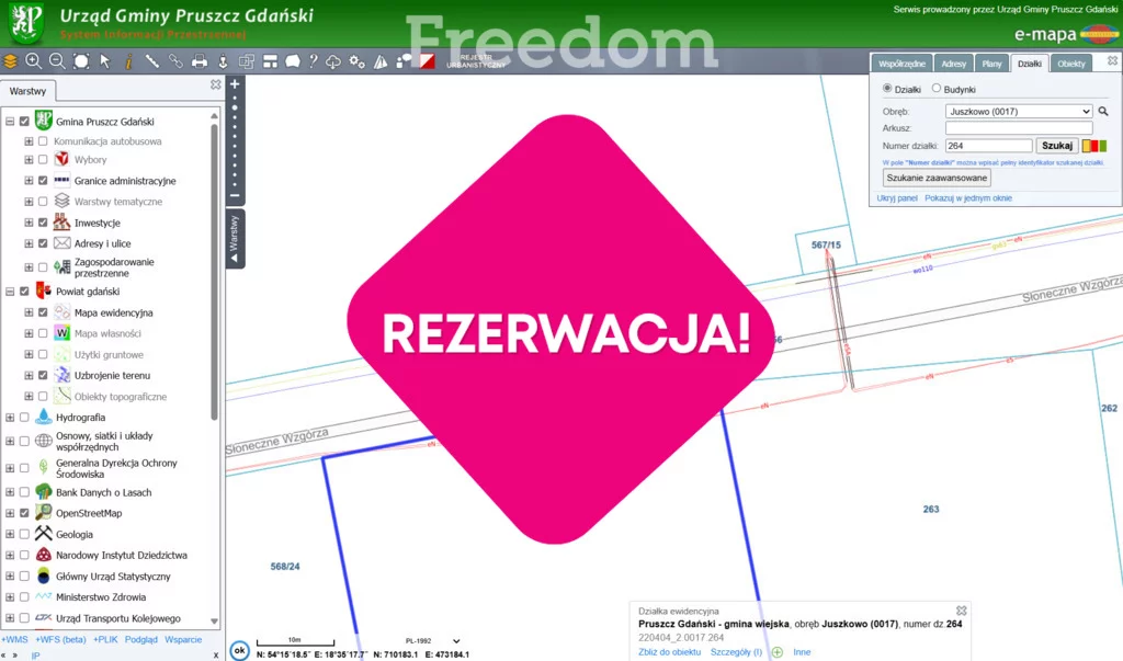 Działka 4 969,00 m², oferta nr , 10604/3685/OGS, Juszkowo, Słoneczne Wzgórza