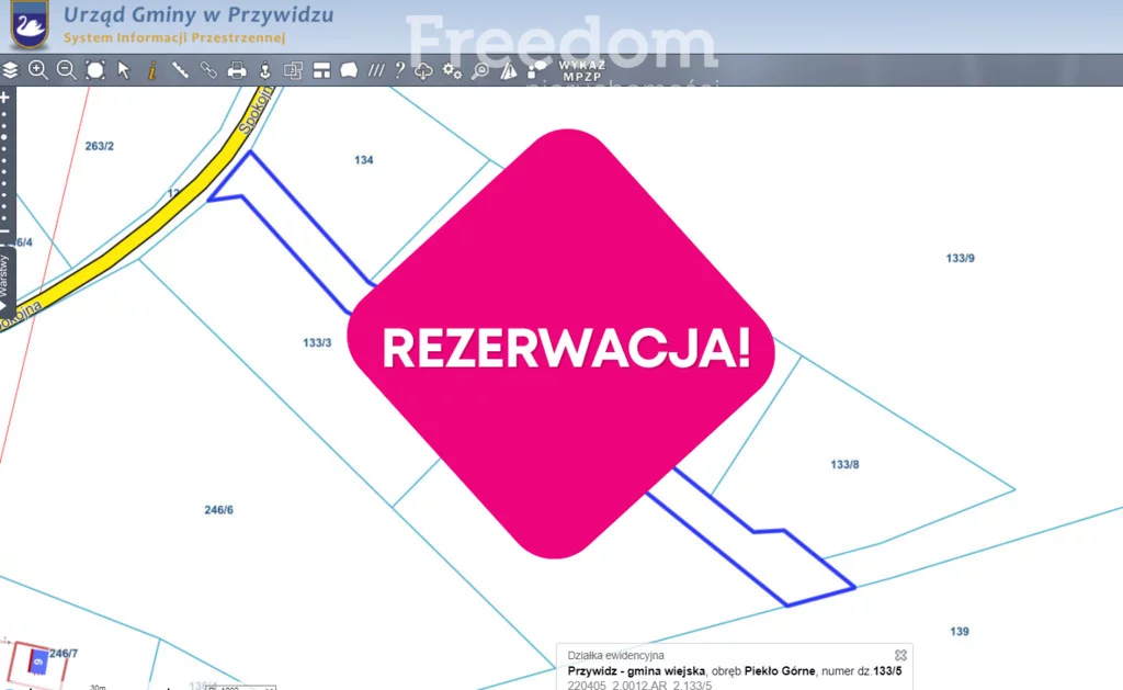 Działka 1 503,00 m², oferta nr , 9056/3685/OGS, Piekło Górne, Spokojna