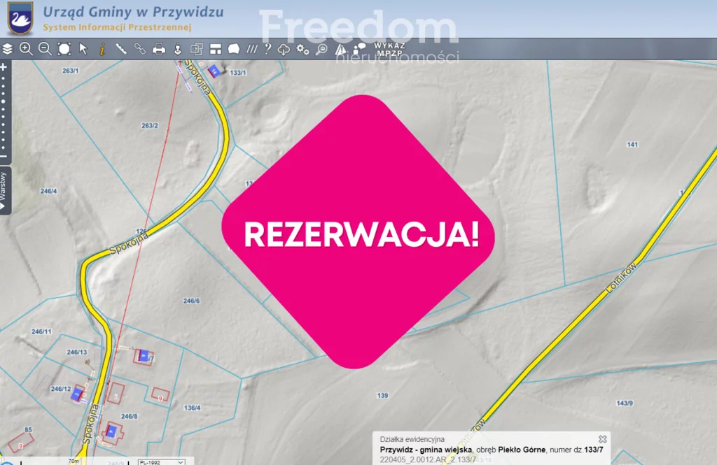 Działka 1 502,00 m², oferta nr , 9503/3685/OGS, Piekło Górne, Spokojna