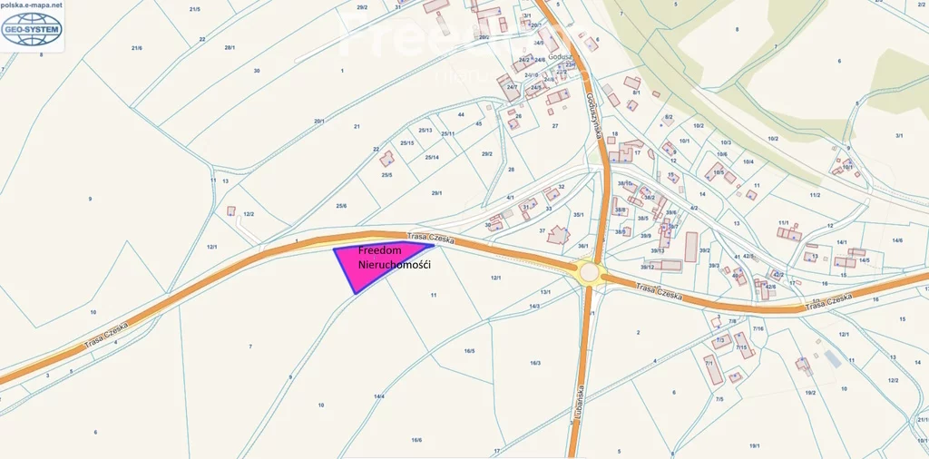 Działka 3 986,00 m², oferta nr , 10206/3685/OGS, Jelenia Góra, Goduszyn, Spółdzielcza